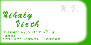 mihaly virth business card